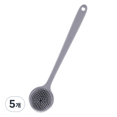 Tirona 矽膠雙面沐浴刷, 5個, 1入, 灰色