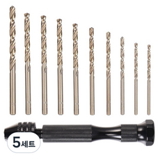 OON 핀바이스 블랙 + 드릴날 10종세트, 5세트