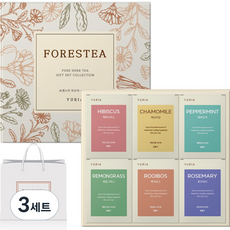 유리아 포레스티 허브차 6종 x 5p + 쇼핑백 세트, 3세트