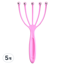 비투윈 지압 두피 5족 마사지기, 핑크, 5개