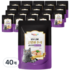 탐사 고양이 고메 주식 파우치, 85g, 40개, 참치+도미