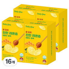 데일리원 꿀 담은 진한 레몬즙 레몬수 원액 14p, 350g, 16개