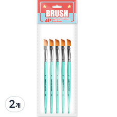 Awesome Painting 多用途設計筆刷 斜角刷 平刷 組合筆刷 ANGULAR 5入, 4號, 2個