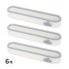 Hillo 多用途萬能壁掛式拖鞋收納鍋蓋鞋子掛架, 白色, 6個