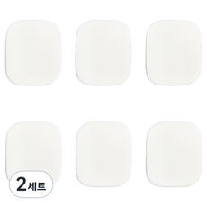 다크아이 다크니스 지갑형 고급 NBR 퍼프 사각형 6p + 지퍼백 세트, 2세트, 단일색상(퍼프), 혼합색상(지퍼백)