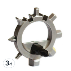 더플로우컴퍼니 반지의 맥가이버 만능 드라이버 링 실버 그레이, 3개