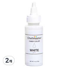 셰프마스터 캔디컬러 지용성 화이트 식용색소 4217, 57g, 2개