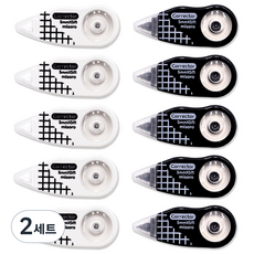 misoro 1000 潔淨修正帶 2款 x 5入組 2385, 2套, 白色, 黑色