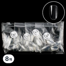 Lvia 短橢圓形美甲片 3號 50入, 透明, 8組