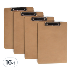 엉클킴 클립보드 A4, 브라운, 16개