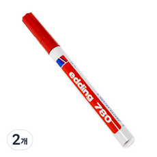 edding e-780油漆馬克筆 紅色 可替換筆尖 2, 2個, 1 種顏色