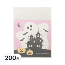 도나앤데코 할로윈 포장 opp 접착 봉투, 200개, 유리의 성 핑크퍼플