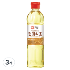 CJ BEKSUL 白雪 韓國產玄米醋, 900ml, 3個