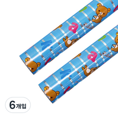 솔로몬샵 코코 뉴리락쿠마 비닐롤포장지 대 18m, 블루, 6개입