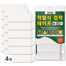 스코라 착탈식 접착 양면 테이프 18p, 4개