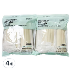 메디케이알 컬러 비말차단용 마스크 성인용 KF-AD, 50개입, 4개, 상아색