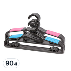 DECOSIN 愛心防滑衣架, 藍色 + 粉紅色, 90個