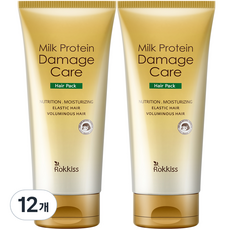 록키스 밀크 프로틴 데미지 케어 헤어팩, 12개, 250ml