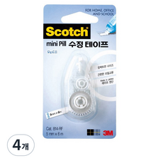 스카치 수정 테이프 미니필 리필 5mm x 6m, 4개