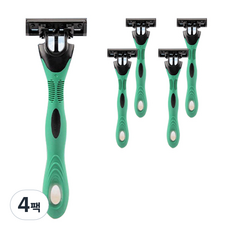 블루마켓 스테인리스 3단 수동 1회용 면도기, 5개입, 4팩