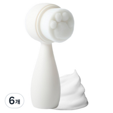 올웨일리 클린 세안 클렌징 실리콘 미세모 브러쉬 TSP2505, 6개, 화이트