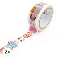 Afrocat紙娃娃伙伴膠帶 ver 2 48mm*40m, 混色, 2個