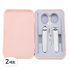 OWYGYU 各式指甲剪5件組, ABS 粉色盒, 2套