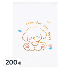 마켓감성 투명 소품 지퍼백, 베스트퍼피, 200개