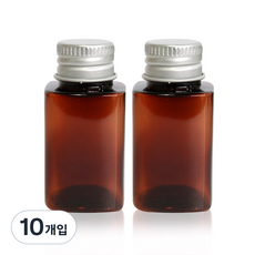 사각용기 금속캡 30ml, 10개, 혼합색상