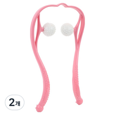 Hataesmall 便攜式經典2球肩部按摩器, 粉紅色, 2個