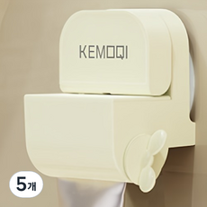 케모치 로그로 다용도 튜브 치약짜개 홀더, 화이트, 5개