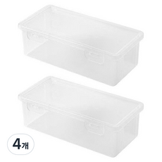 윰스 펜케이스 문구 필통 학용품 수납 정리함, 투명, 4개