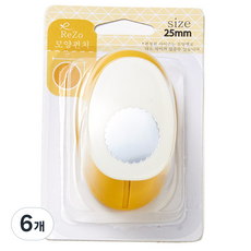 포코스 모양펀치 R-25, 물결원, 6개