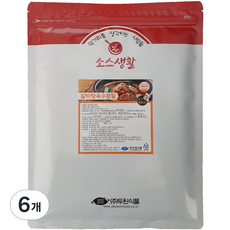소스생활 갈비탕 육수 분말, 1kg, 6개