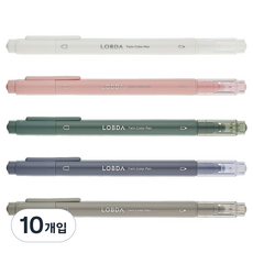 lobda 雙頭彩色筆5支組, 混合色, 10入