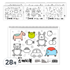 영아트 화가 스케치북 랜덤발송 105g, 24매, 248 x 345 mm, 28개