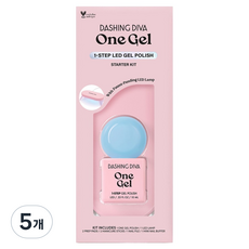 데싱디바 젤네일 원젤 컬러 키트, 클라우디, 10ml, 5개