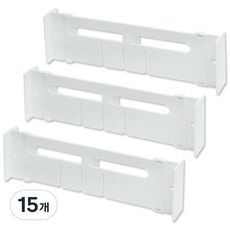 스내지 길이조절 서랍칸막이 대, 화이트, 15개
