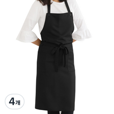 Digiji Slim Fit 長款防水圍裙, 黑色, 4個