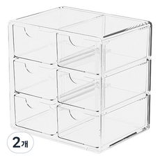 Living Mango 多用途壓克力化妝品收納盒, 2個, 透明