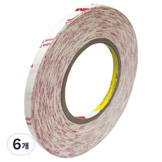 3M Scotch 3M 不織布多用途薄型雙面膠帶 10mm x 50m, 6個