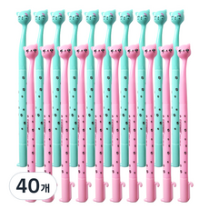 냥이 발자국 패턴 젤펜 0.5mm, 40개, 랜덤발송