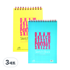 글로리아 스케치블럭 색상랜덤 105g, B4, 80매, 6개