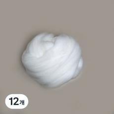 마이펫돌 마이펫돌 70수 펠트실 50g, 화이트, 12개