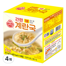 오뚜기 간편 계란국 5개입, 37.5g, 4개