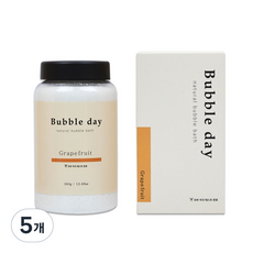 버블데이 거품목욕 아로마 입욕제 자몽, 360g, 5개
