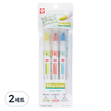 SAKURA Mix Line 3件組 VUK-T3A, 螢光黃 + 綠色, 珊瑚紅 + 紅色, 藍色 + 橘色, 2套
