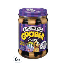 스머커즈 구버 포도 피넛버터, 6개, 510g