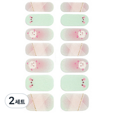 가이만 셀프 아트 네일스티커 세트, 2세트, ZX-3795