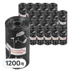 탐사 반려동물 풉백 리필형 배변봉투, 1200개, 블랙